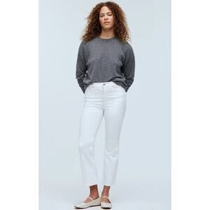 Madewell Tall Kick Out White Ankle Fit Jeans - 33T